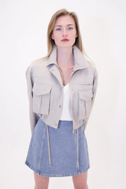 Cropped utility jacket