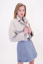 Cropped utility jacket