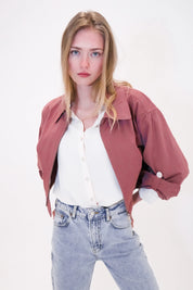 Cropped cotton jacket