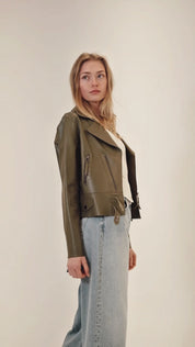 Biker leather jacket