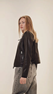 Biker leather jacket
