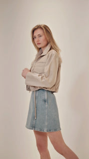 Cropped utility jacket