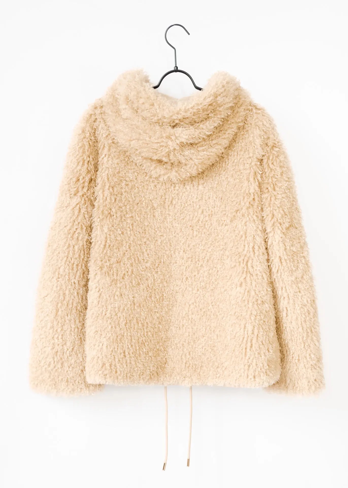 Curly Faux Fur Jacke mit Kapuze