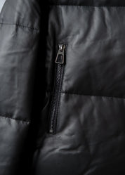 Leder Daunenjacke