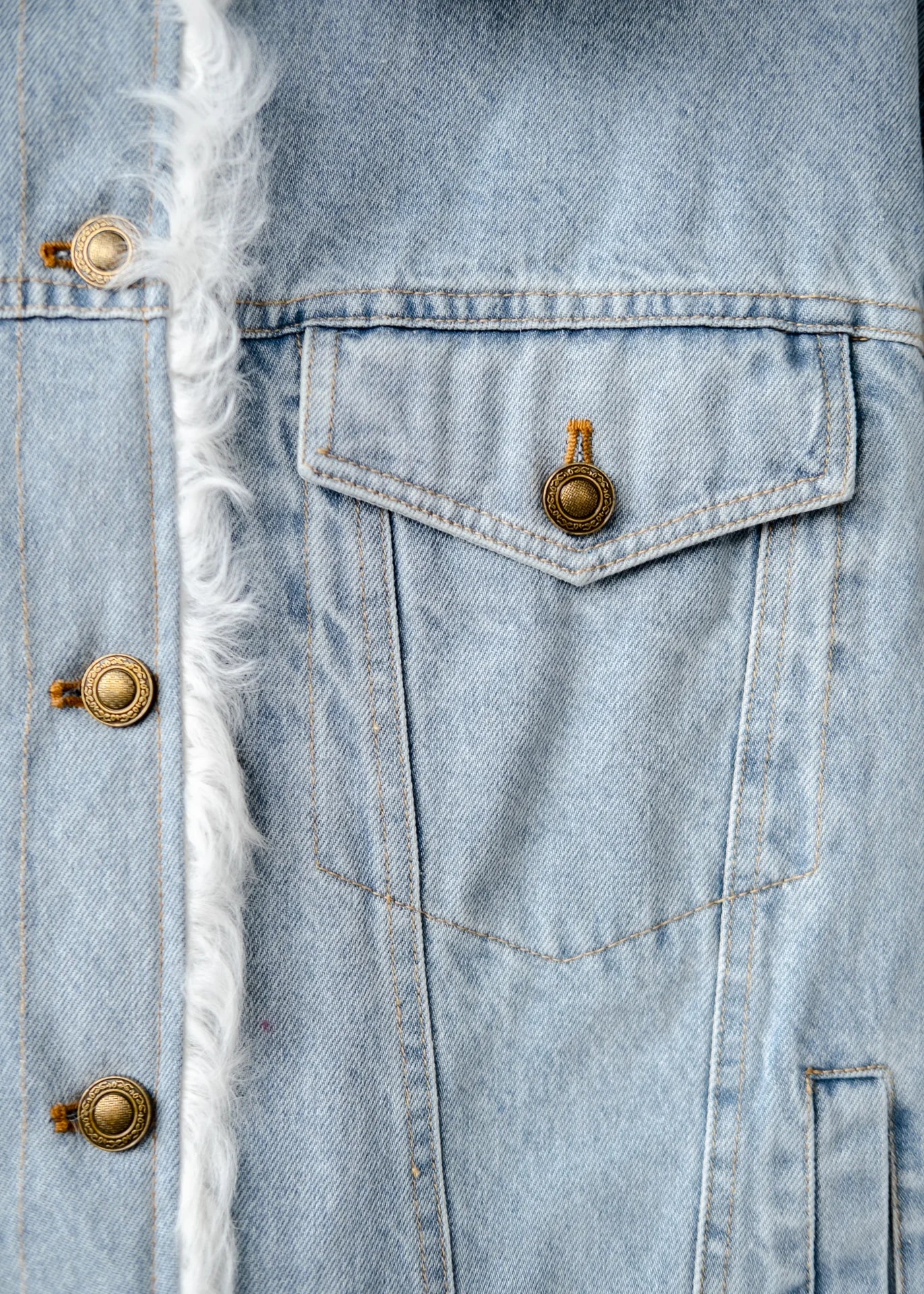 Denim Jacke mit Daunenfüllung