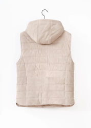 Wildleder Gilet mit Kapuze