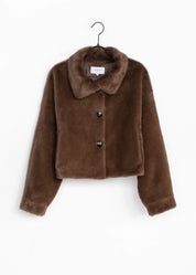 Kurze Faux Fur Jacke