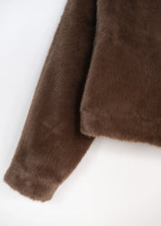 Kurze Faux Fur Jacke