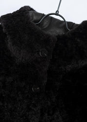 Veste teddy longue à capuche