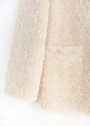 Veste teddy longue à capuche