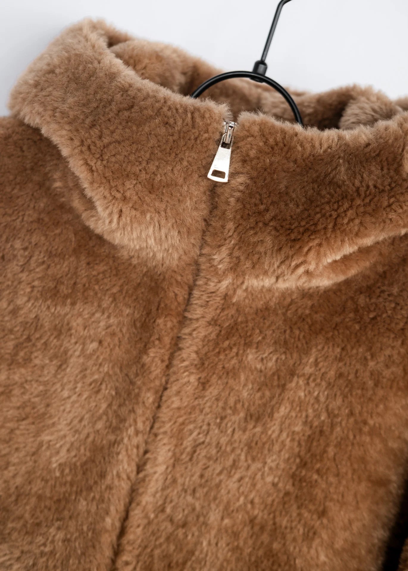 Veste teddy à capuche