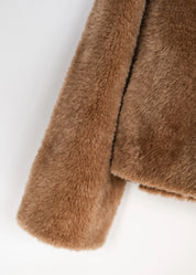Veste teddy à capuche
