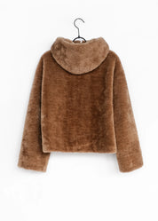 Veste teddy à capuche