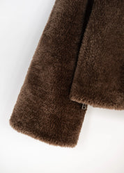 Veste teddy à capuche