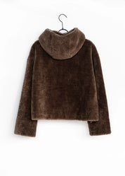 Veste teddy à capuche