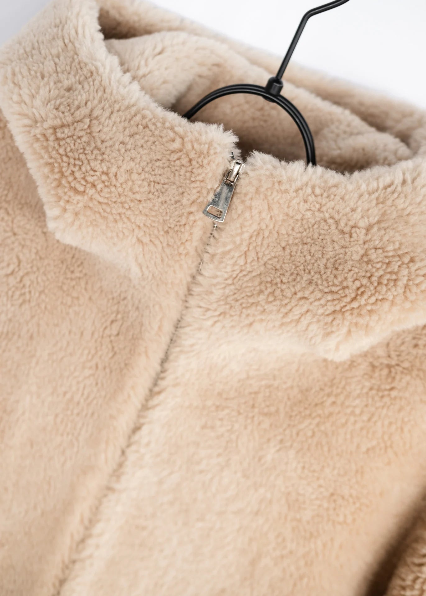 Veste teddy à capuche