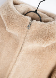 Veste teddy à capuche