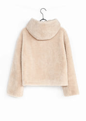 Veste teddy à capuche