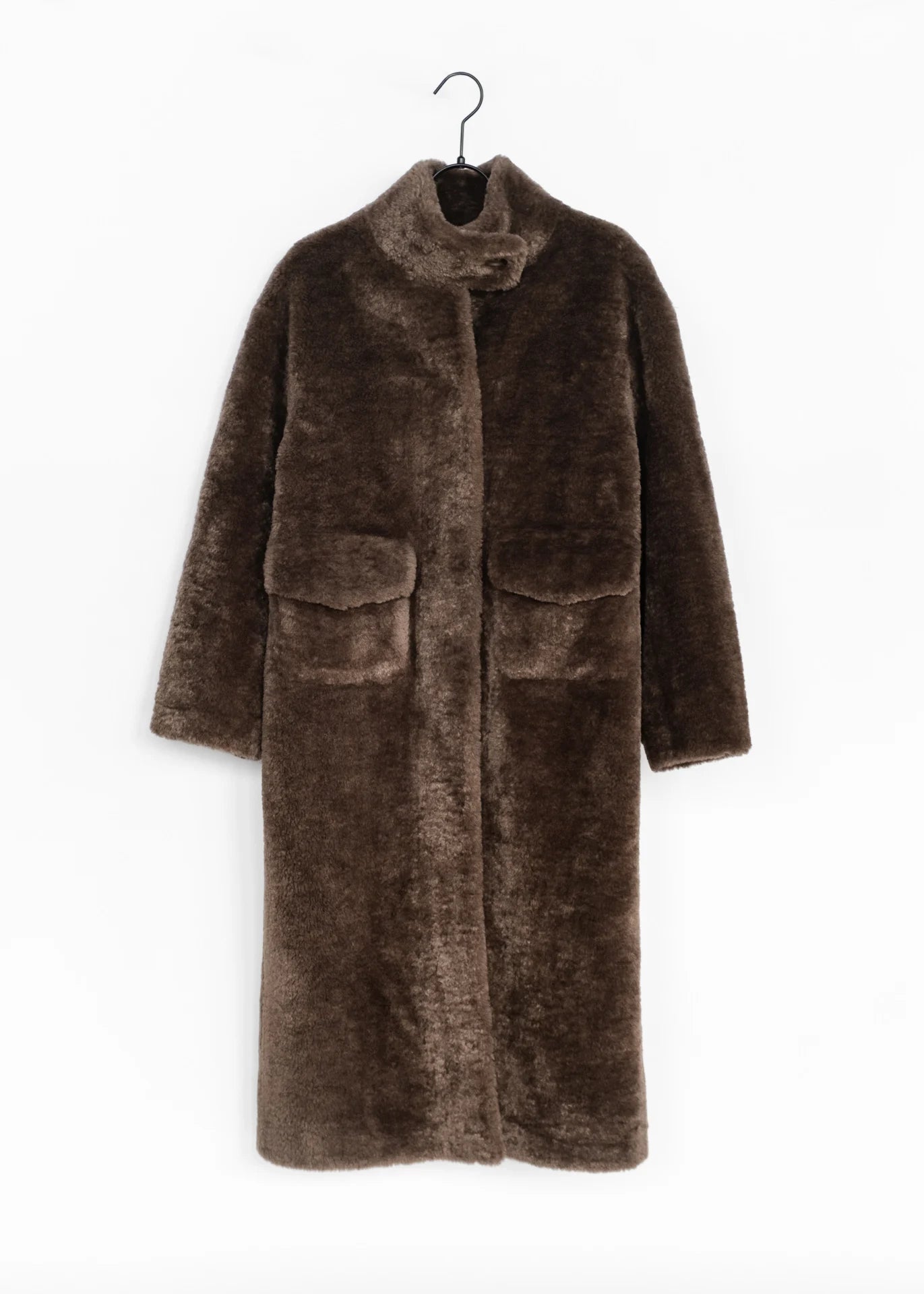 Langer Teddy Mantel