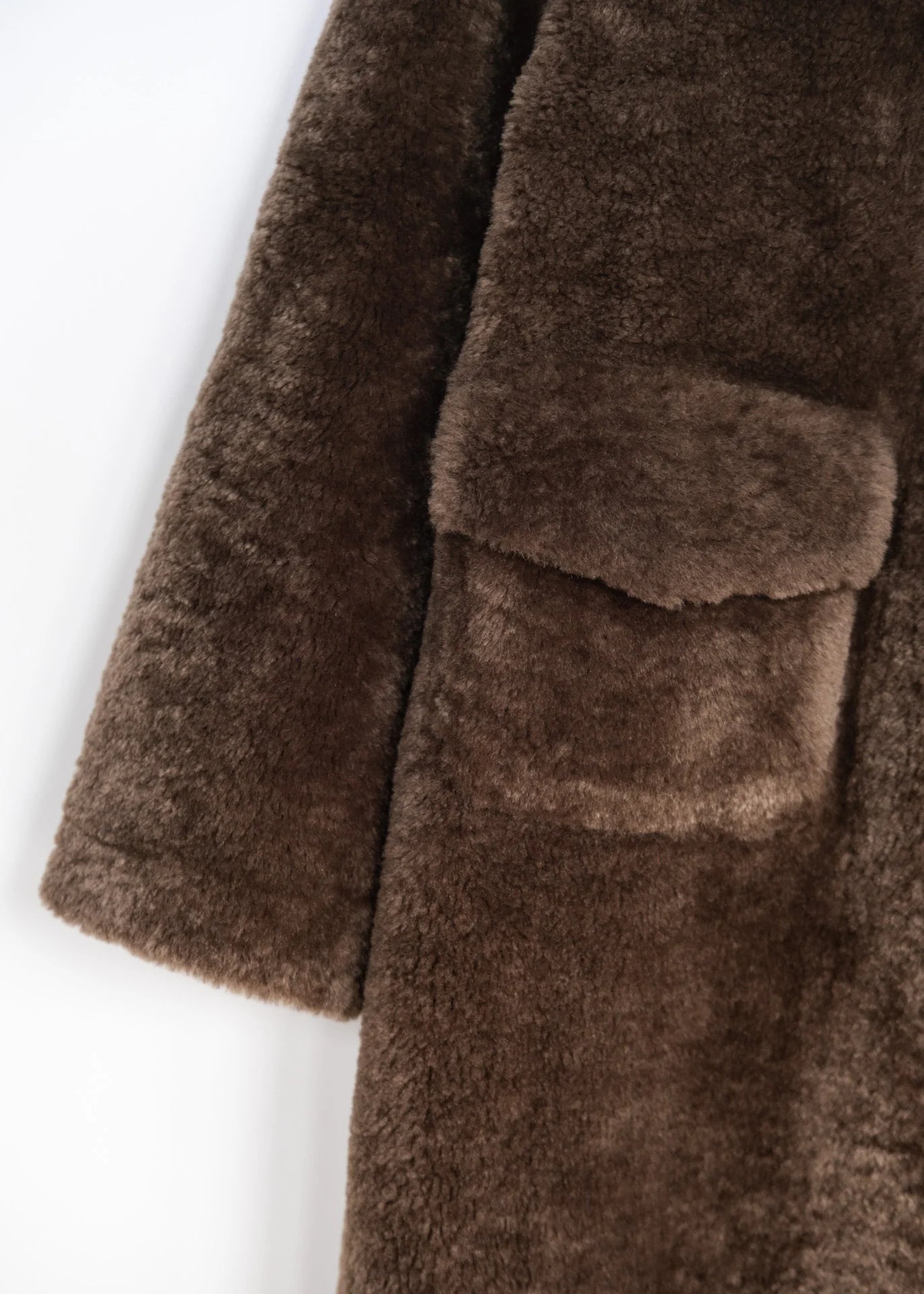 Langer Teddy Mantel