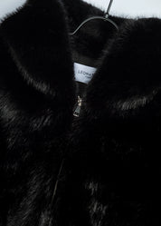 Faux Fur Jacke mit Kapuze