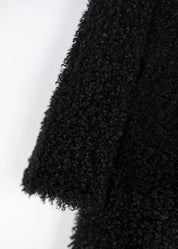 Curly Faux Fur Coat with Hood