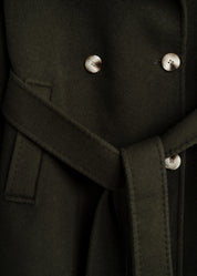 Wolljacke mit Bindegürtel