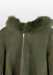 Kurze Lammfelljacke