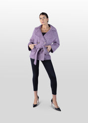 Wolljacke mit Gürtel