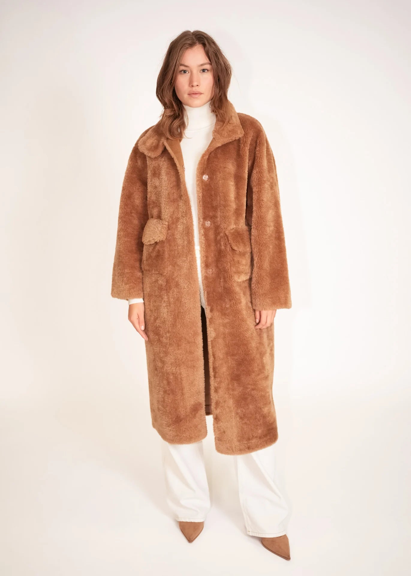 Manteau teddy long