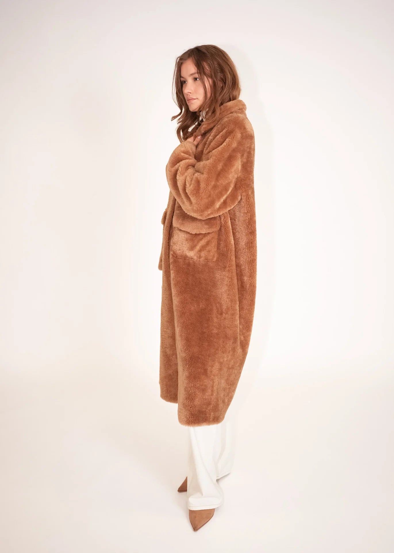 Manteau teddy long