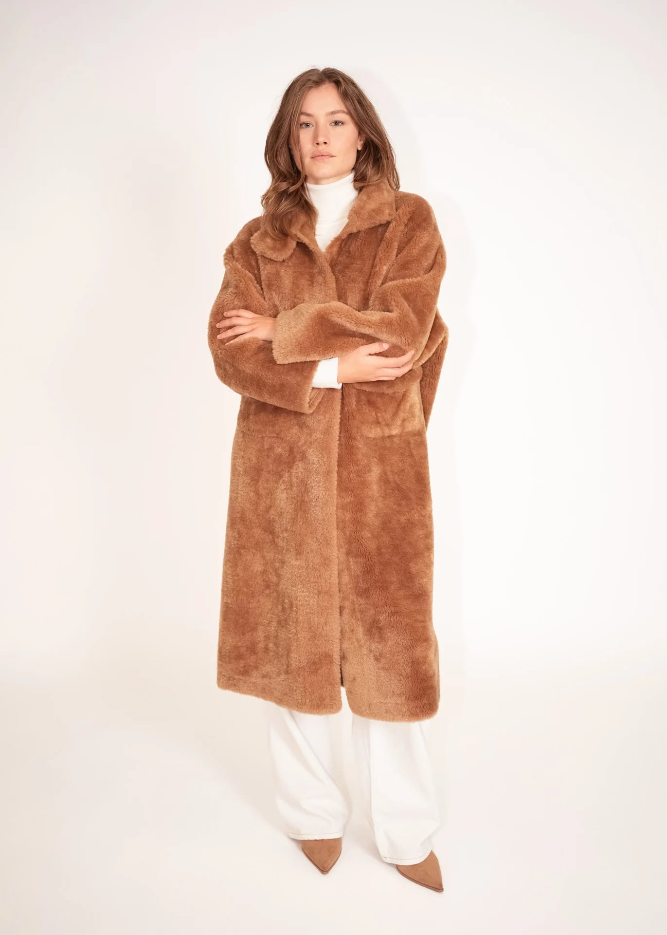 Manteau teddy long