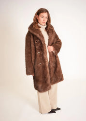 Faux Fur Mantel