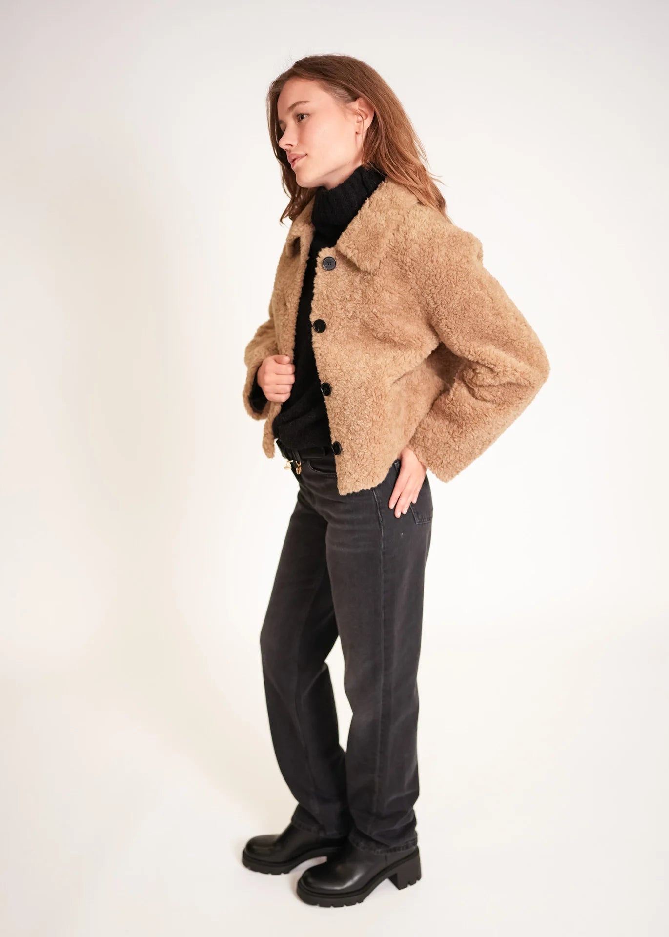 Teddyjacke mit Kragen