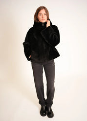 Teddyjacke mit Kapuze