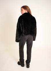 Kurze Faux Fur Jacke