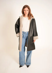 Manteau en peau lainée