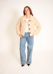 Veste teddy avec col