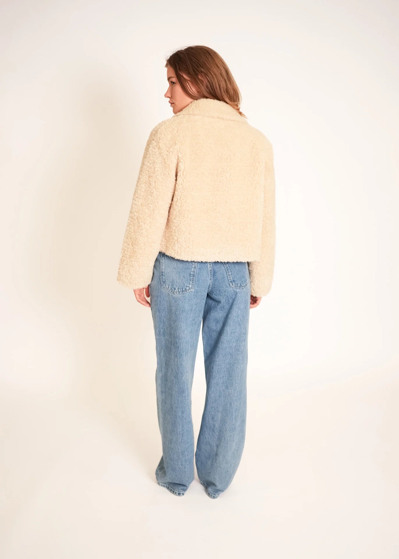 Veste teddy avec col
