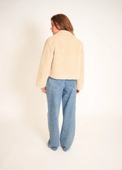Veste teddy avec col