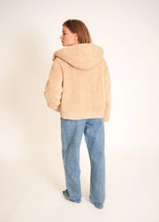 Veste teddy à capuche