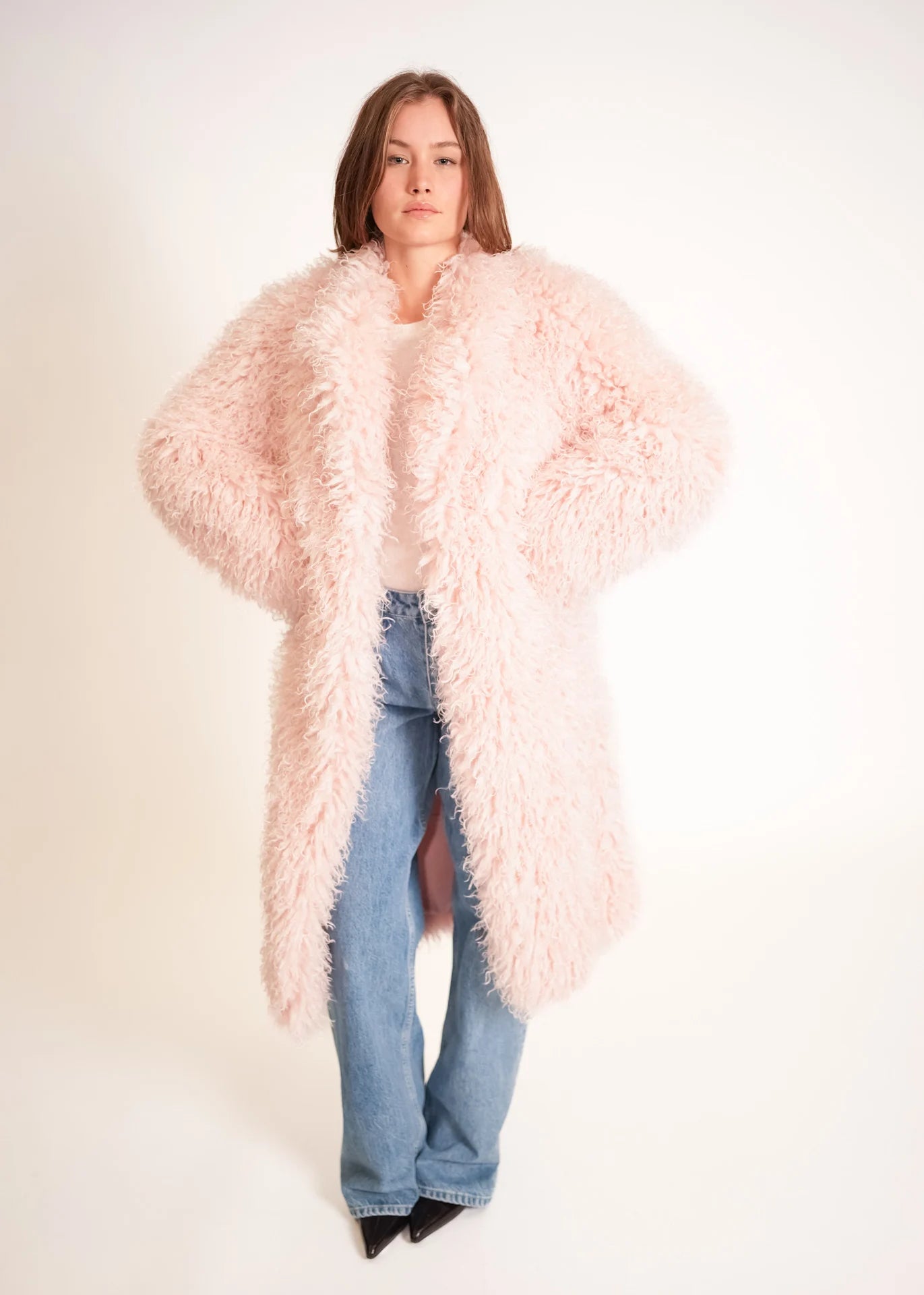 Faux Fur Mantel