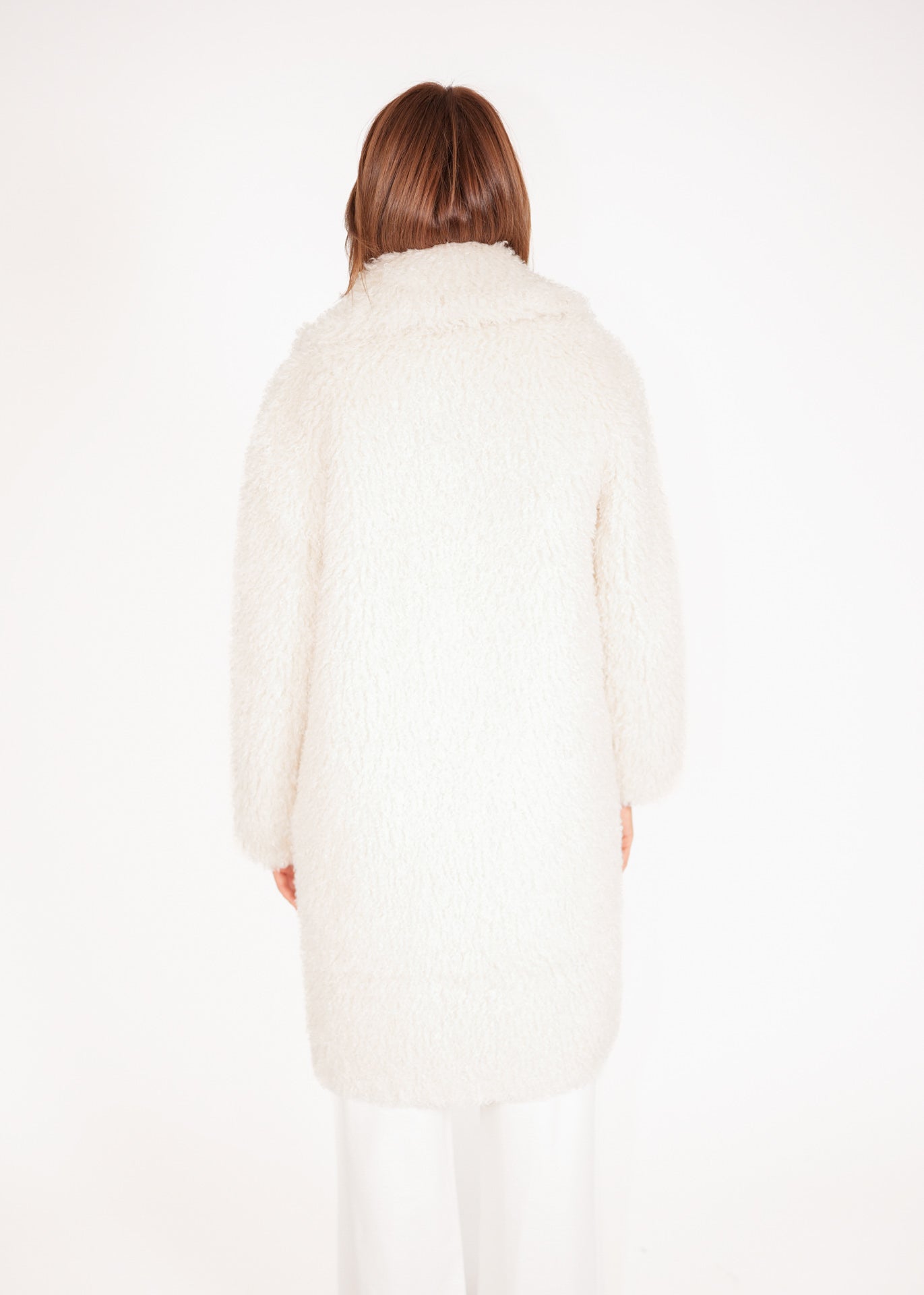 Lockiger Faux Fur Mantel