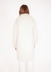 Lockiger Faux Fur Mantel