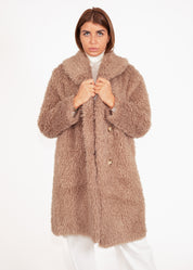 Manteau en fausse fourrure bouclée