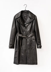 Leder-Trenchcoat